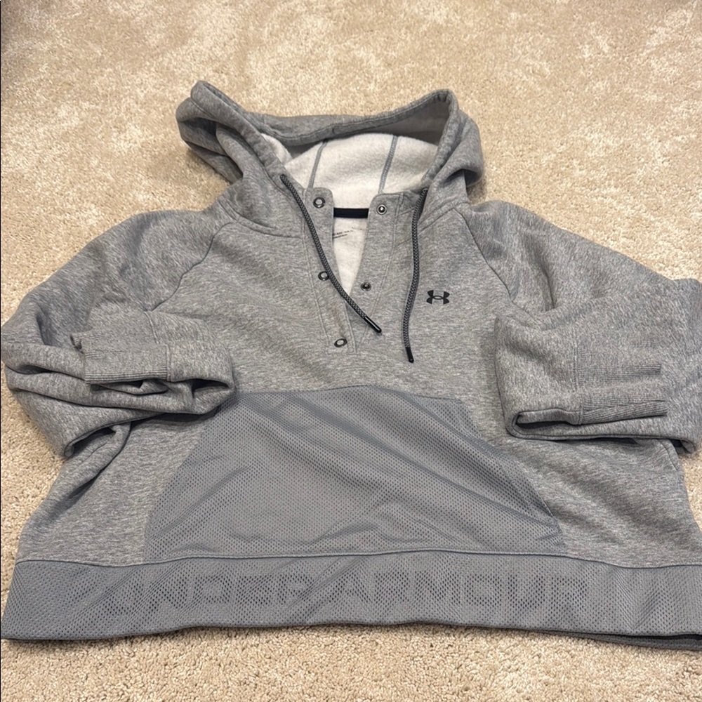 Under Armour Heather Gray Crop Pullover